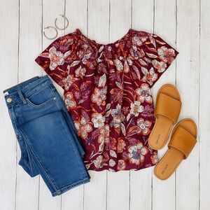 Old Navy | Floral Peasant Blouse – Size M